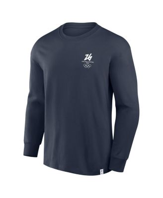 Men's Navy Milano Cortina 2026 Winter Olympics Long Sleeve T-Shirt