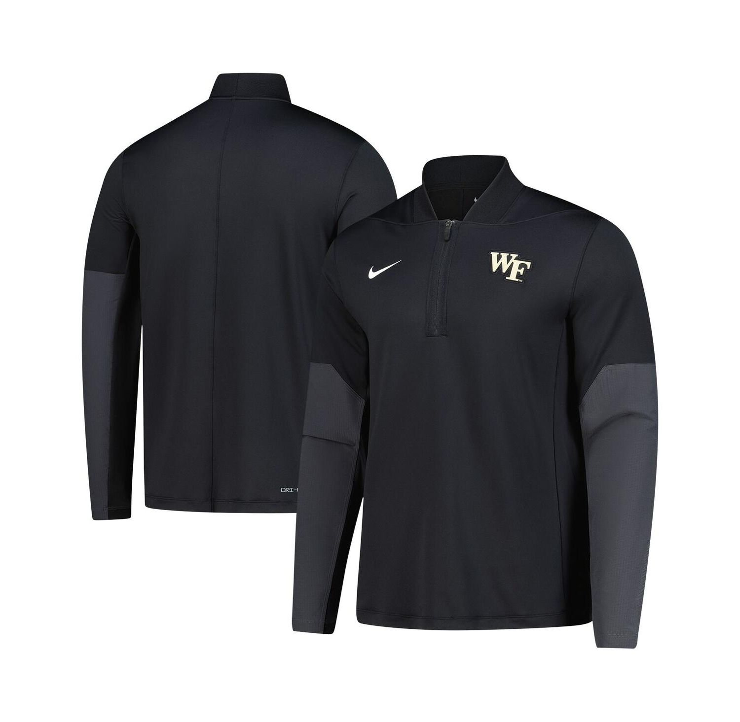 Men's Black Wake Forest Demon Deacons Dri-FIT Half-Zip Pullover Sweatshirt