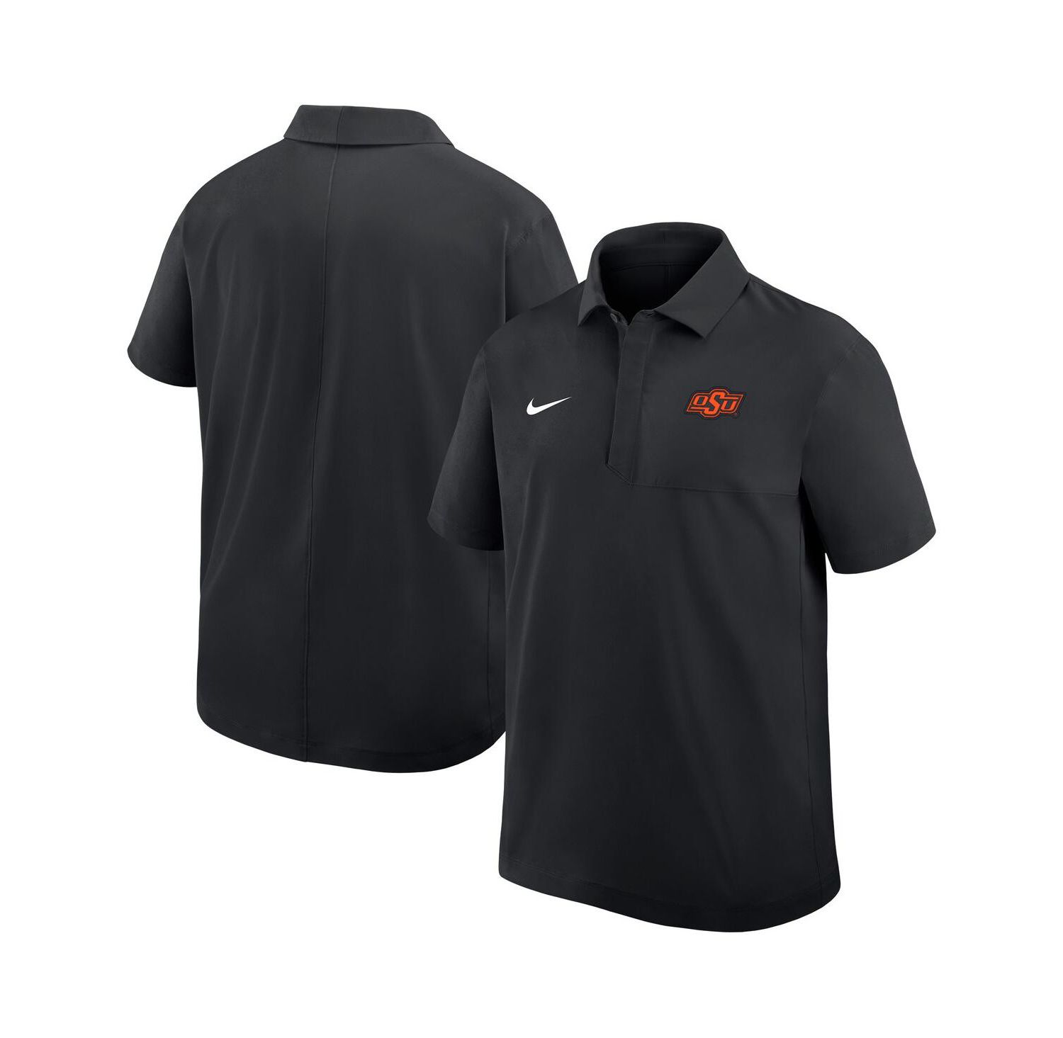 Men's Black Oklahoma State Cowboys Woven Polo Shirt