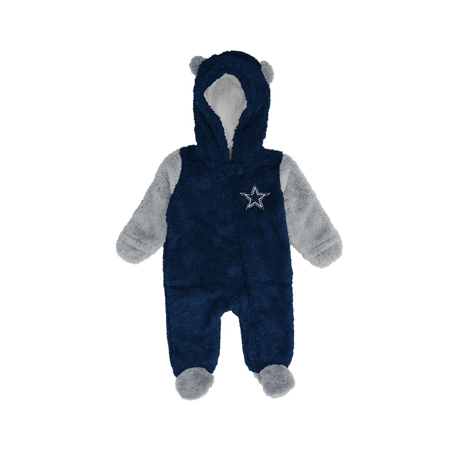Baby Boys and Girls Navy Dallas Cowboys Stay Napping Fleece Bunting Full-Zip Sleeper