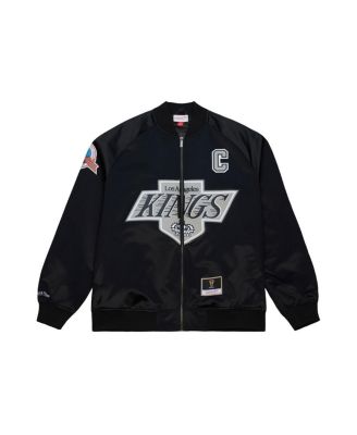 Men's and Women's Wayne Gretzky Black Los Angeles Kings Maxed Out Full-Zip Satin Jacket