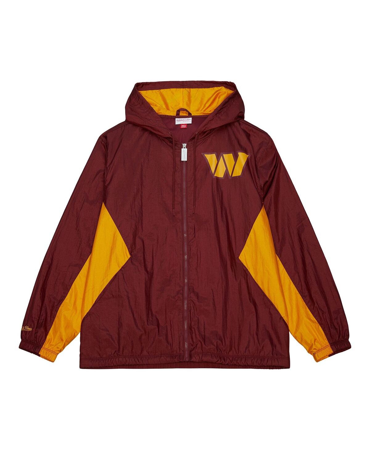 Mitchell & Ness Men's Burgundy Washington Commanders Playmaker Full-zip Windbreaker Jacket