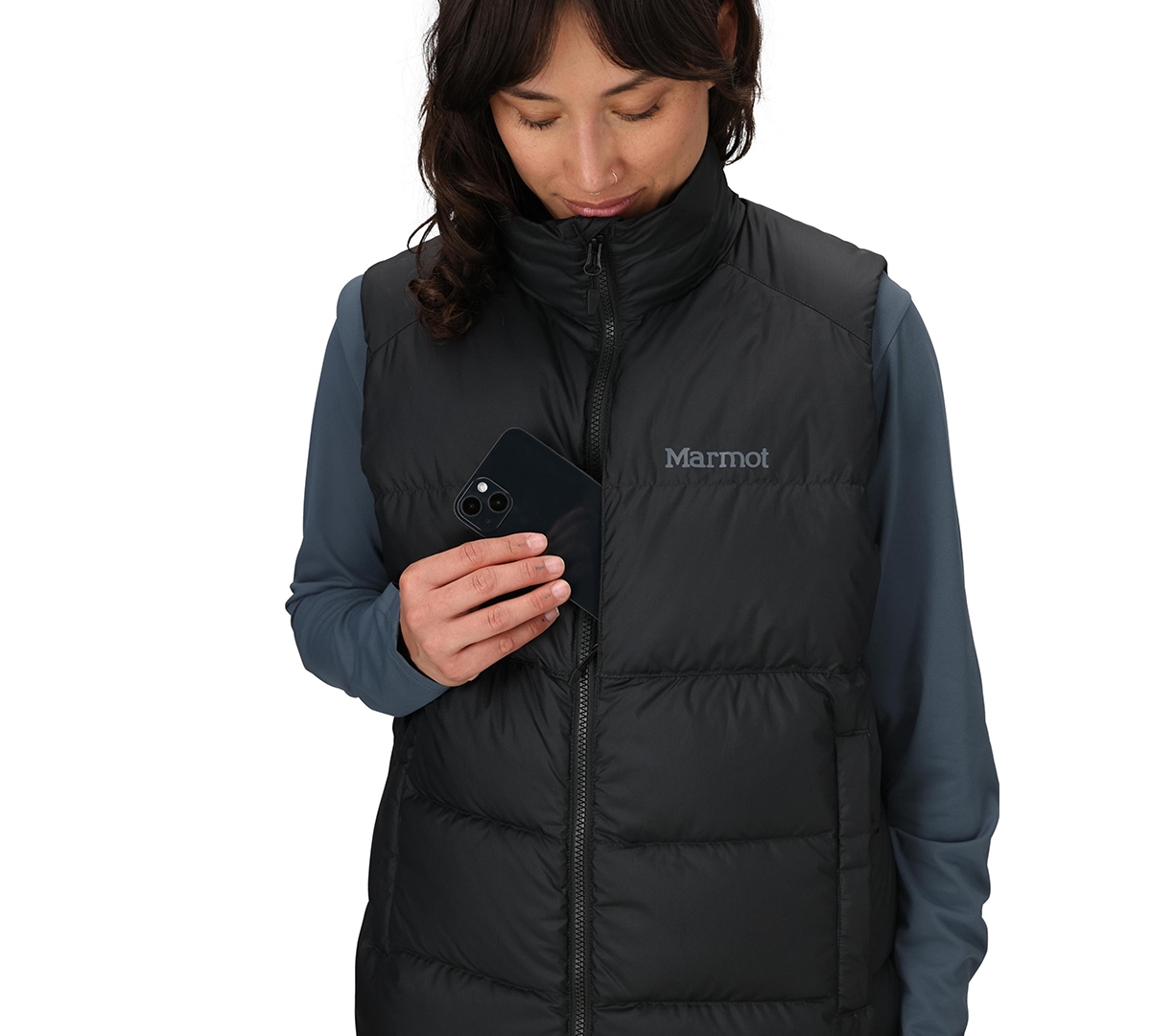Marmot Women's Guides Down Puffer Sleeveless Vest In Black