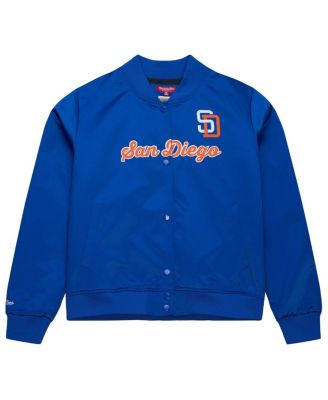 Mitchell & Ness - Women's Blue San Diego Padres Cooperstown Collection Full-Snap Satin Jacket