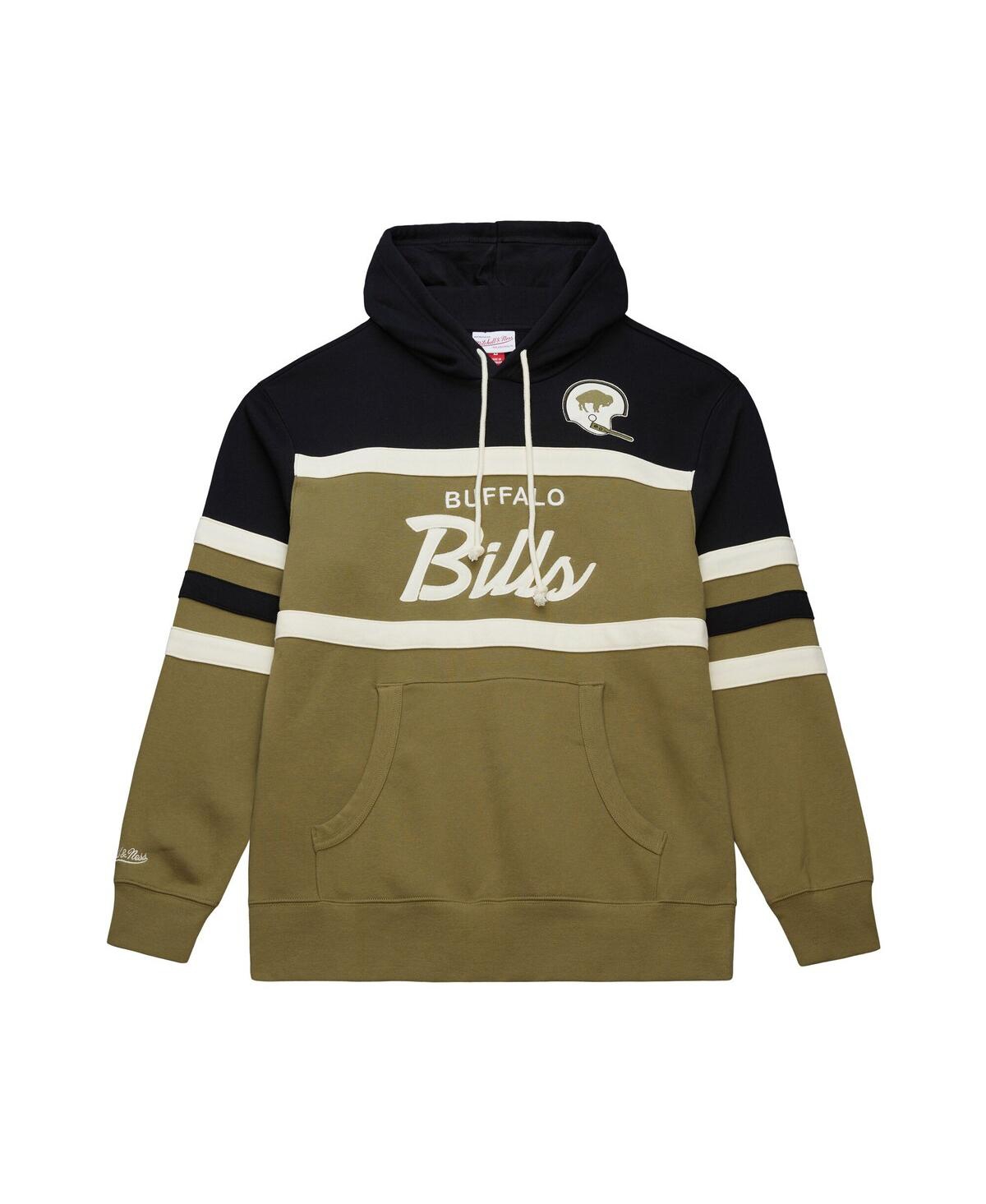 Mitchell & Ness Men's Olive Buffalo Bills Vintage Logo Head Coach Hoodie In Green