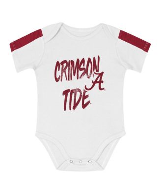 Baby Boys and Girls 3-Piece Crimson/White Alabama Crimson Tide Double Down Bodysuit and Pants Set