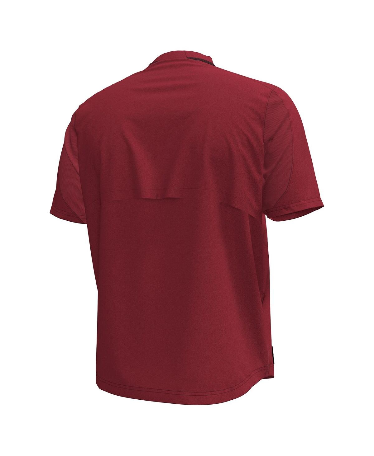 Under Armour Men's Garnet South Carolina Gamecocks Motivate Quarter-zip Performance Sweatshirt In Burgundy