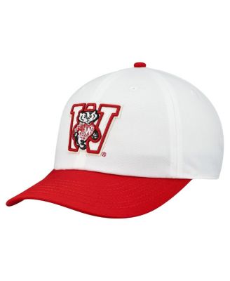 Under Armour - Men's White/Red Wisconsin Badgers Throwback Snapback Hat