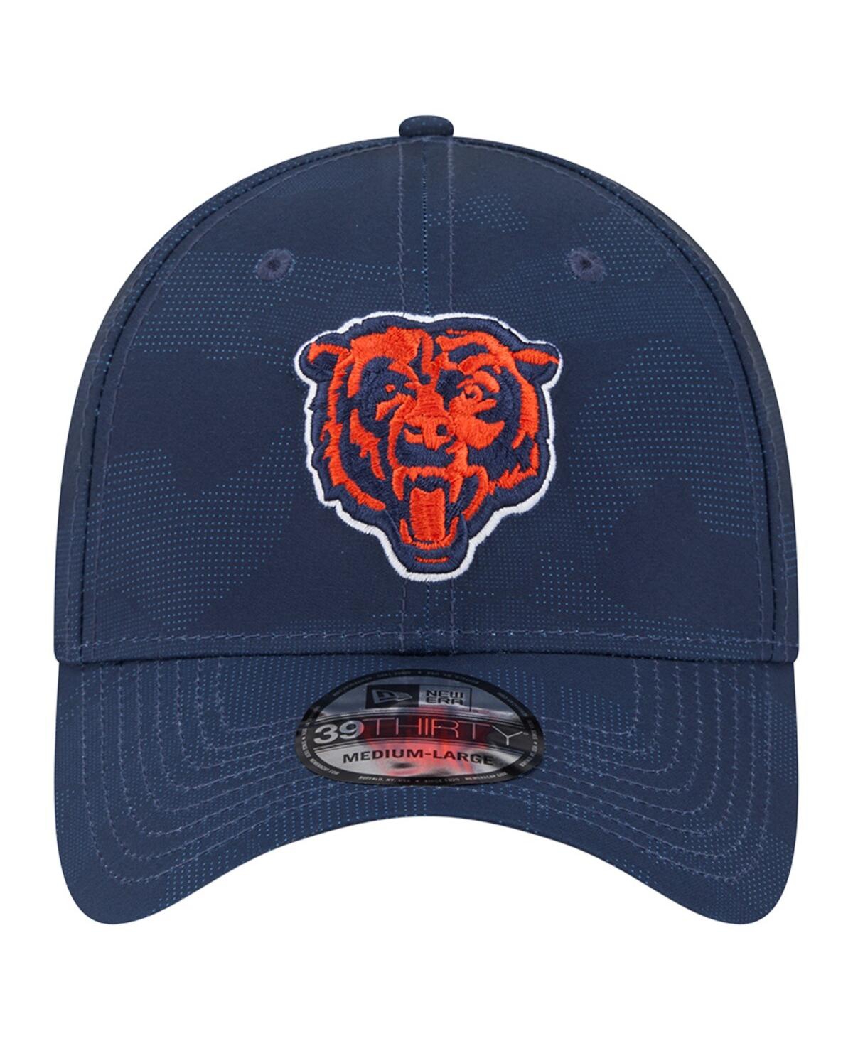 New Era Men's Navy Chicago Bears Tonal Camo 39thirty Stretch Fit Hat In Blue