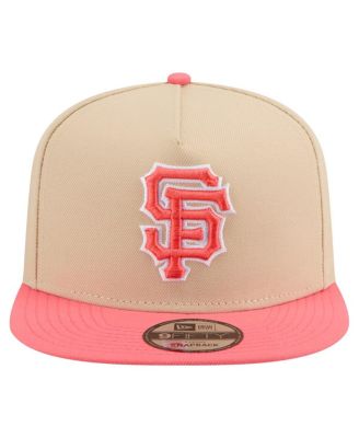 Men's Light Beige/Coral San Francisco Giants Color Pack A-Frame 9FIFTY Snapback Hat