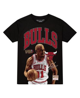 Men's&nbsp;Dennis Rodman Black Chicago Bulls Hardwood Classics Player Arch T-Shirt