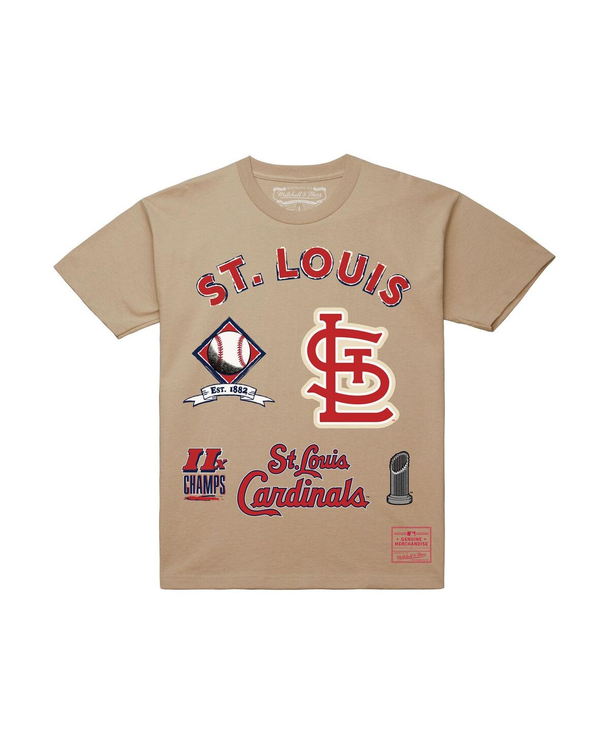 Mitchell & Ness Men'sâ Cream St. Louis Cardinals Legacy Defined T-shirt In Neutral