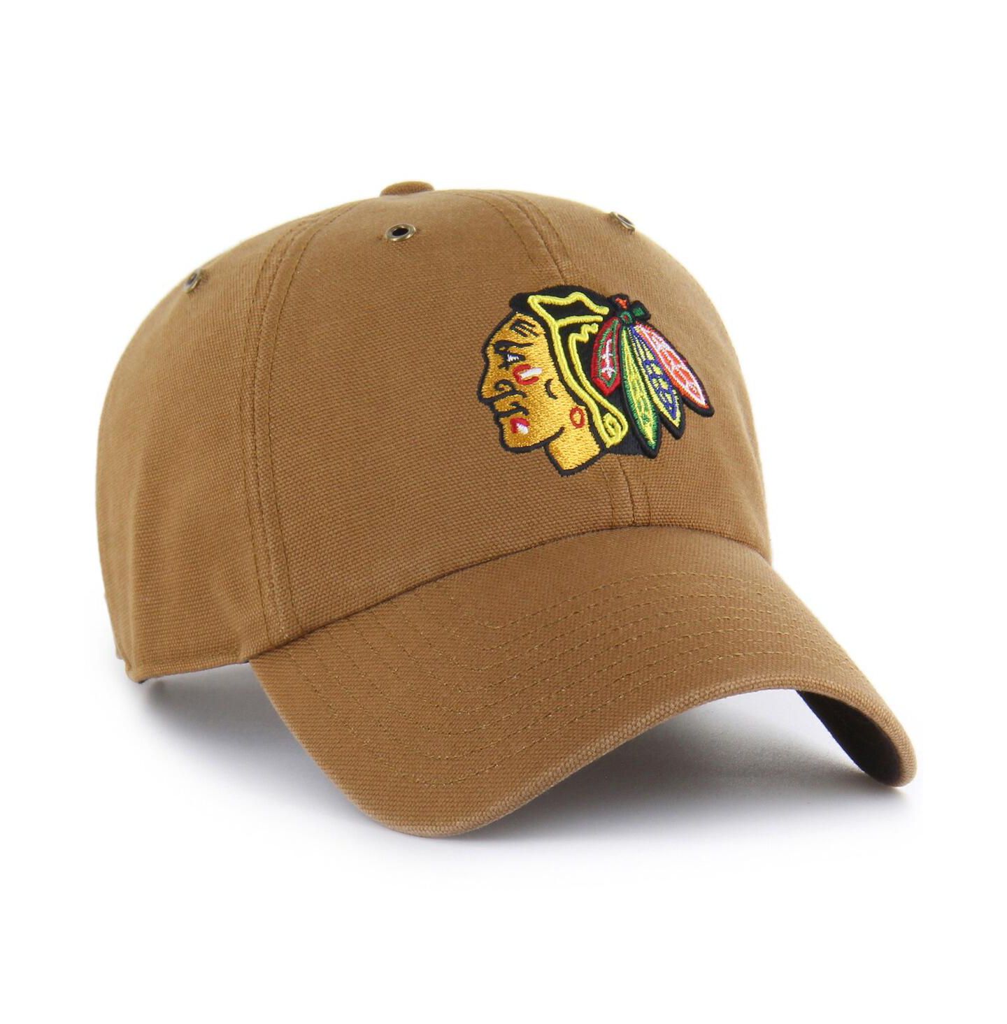 Мужская кепка '47 Brand Carhartt x Brown Chicago Blackhawks Clean Up Adjustable Hat — фото 2