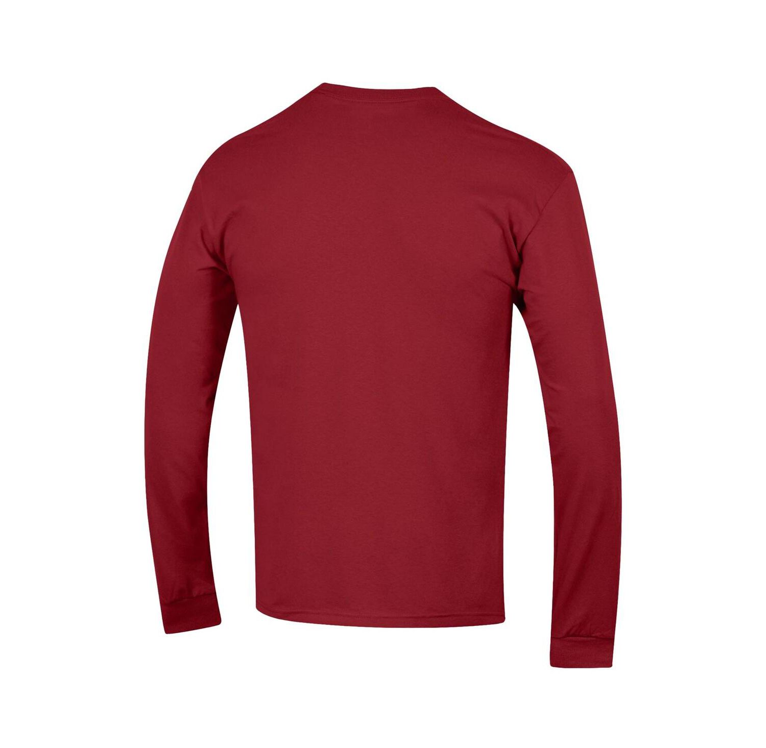 Men's Crimson Indiana Hoosiers Arch Over Logo 2-Hit Long Sleeve T-Shirt