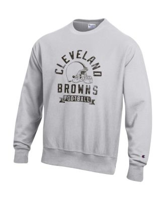 Men's Heather Gray Cleveland Browns Reverse Weave Fleece Pullover Sweatshirt