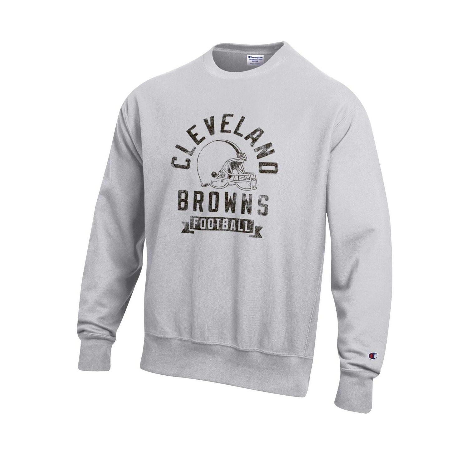Men's Heather Gray Cleveland Browns Reverse Weave Fleece Pullover Sweatshirt