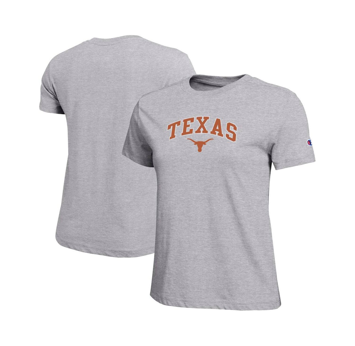 Women's Gray Texas Longhorns Arched Over Logo T-Shirt