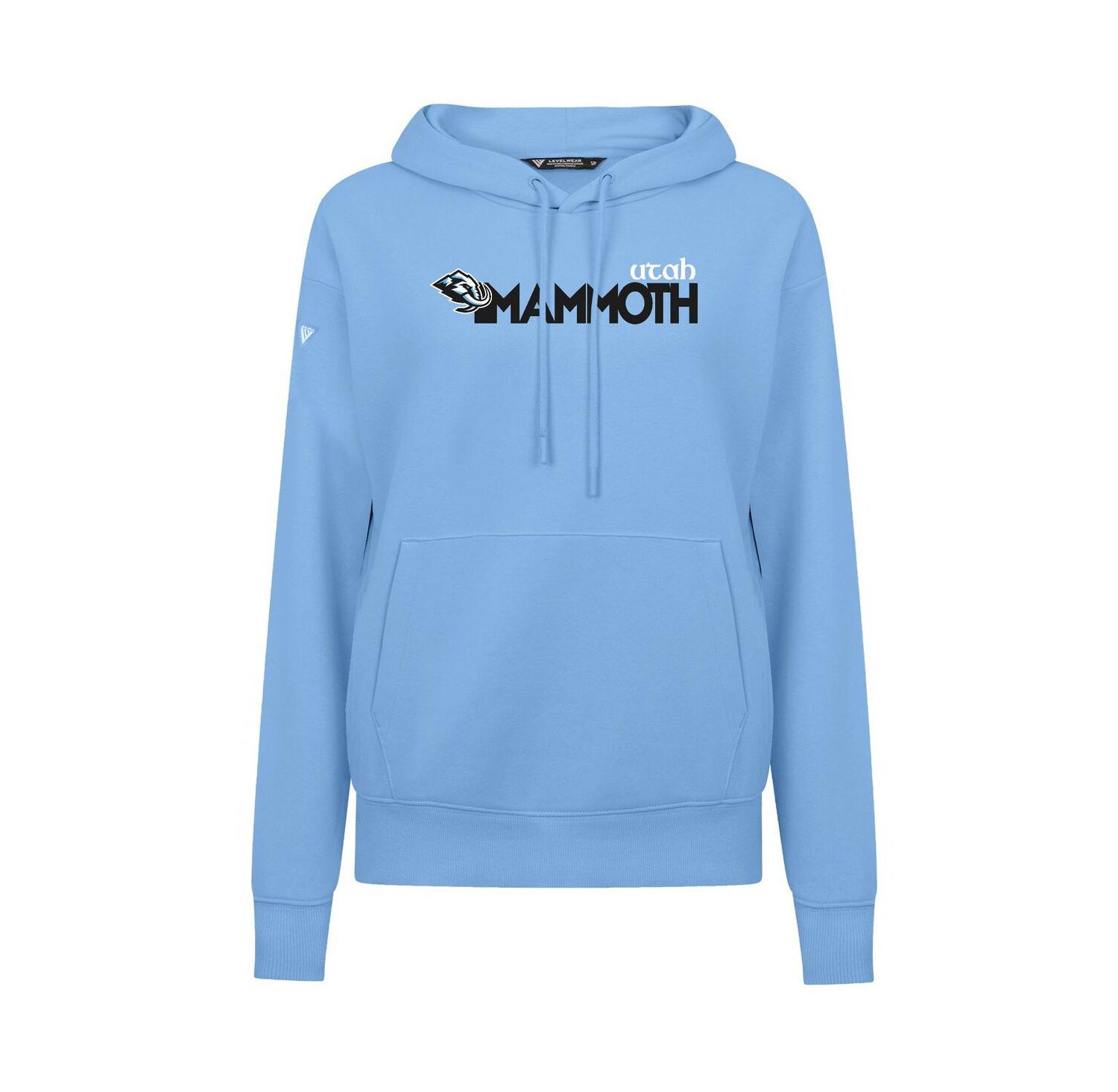 Women's Light Blue Utah Mammoth Adorn Wedge Pullover Hoodie