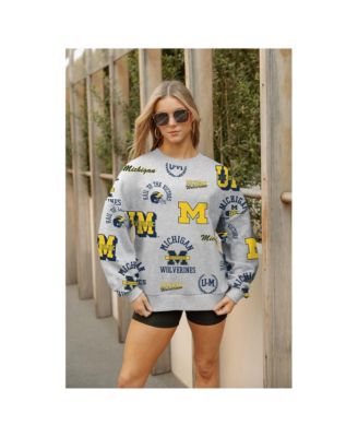 Women's Gray Michigan Wolverines Always on Repeat Fleece Sweatshirt