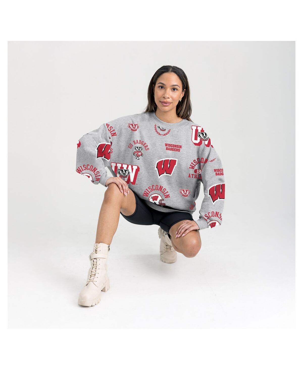 Gameday Couture Women's Gray Wisconsin Badgers Always On Repeat Fleece Sweatshirt In Gray