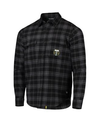 Men's Black Portland Timbers Buffalo Check Button-Up Shirt