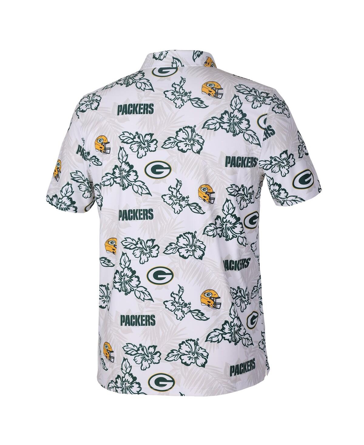 Reyn Spooner Men's White Green Bay Packers Pua Performance Game Day Polo Shirt In White