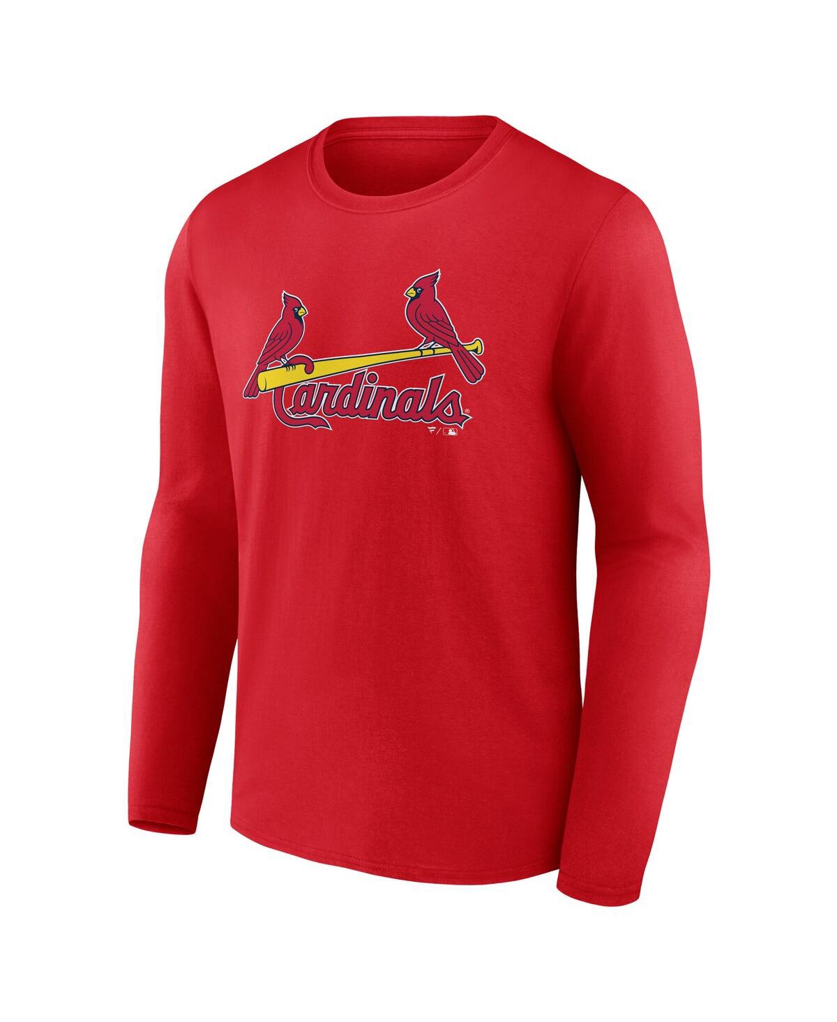 Fanatics Men's Red St. Louis Cardinals Wordmark Long Sleeve T-Shirt