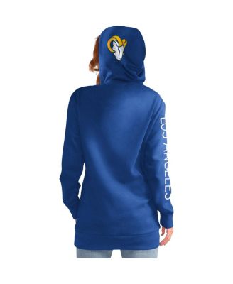 Women's Royal Los Angeles Rams Extra Inning Pullover Hoodie