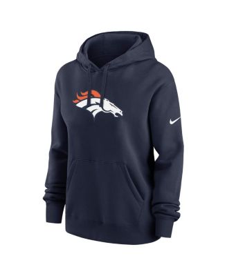 Women's Navy Denver Broncos Club Fleece Pullover Hoodie