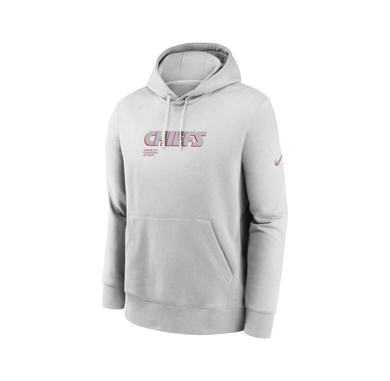 Men's Gray Kansas City Chiefs Edge Pack French Terry Club Pullover Hoodie