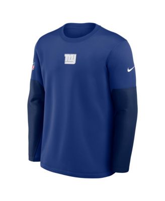 Men's Royal New York Giants Sideline Coach Therma-FIT Long Sleeve T-Shirt