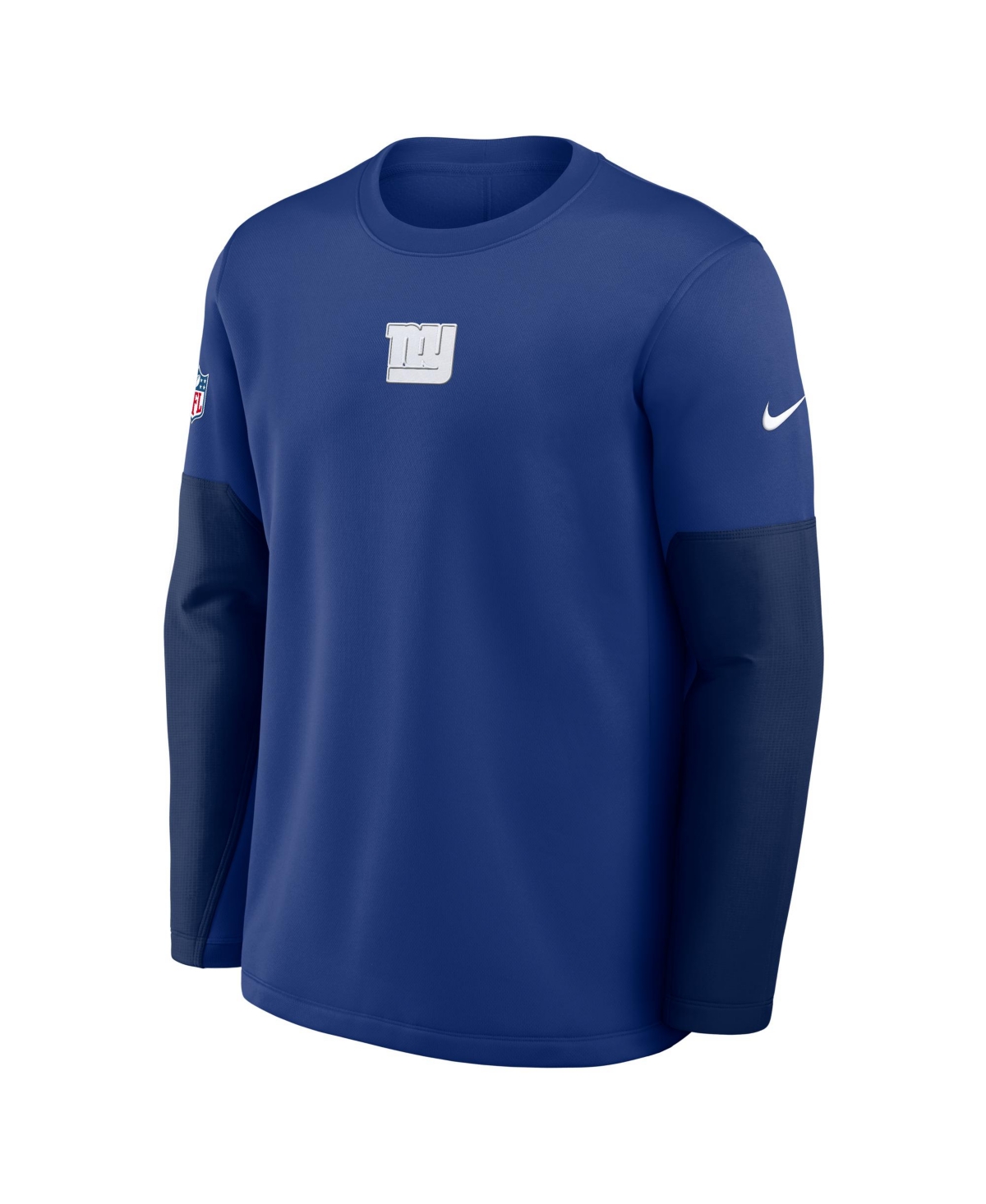 Nike Men's Royal New York Giants Sideline Coach Therma-fit Long Sleeve T-Shirt