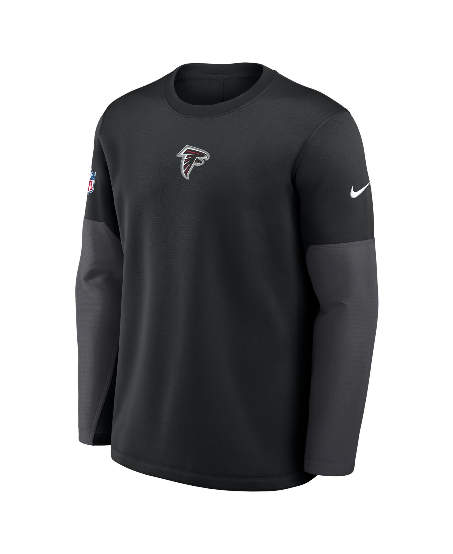 Men's Black Atlanta Falcons Sideline Coach Therma-FIT Long Sleeve T-Shirt
