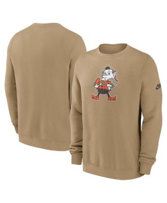 Nike - Men's Brown Cleveland Browns Swing Pass Rewind Club Pullover Sweatshirt