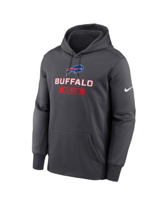 Men's Anthracite Buffalo Bills Toss Sweep Performance Pullover Hoodie