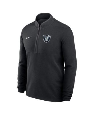 Men's Black Las Vegas Raiders Lightweight Victory Dri-FIT Half-Zip Pullover Hoodie