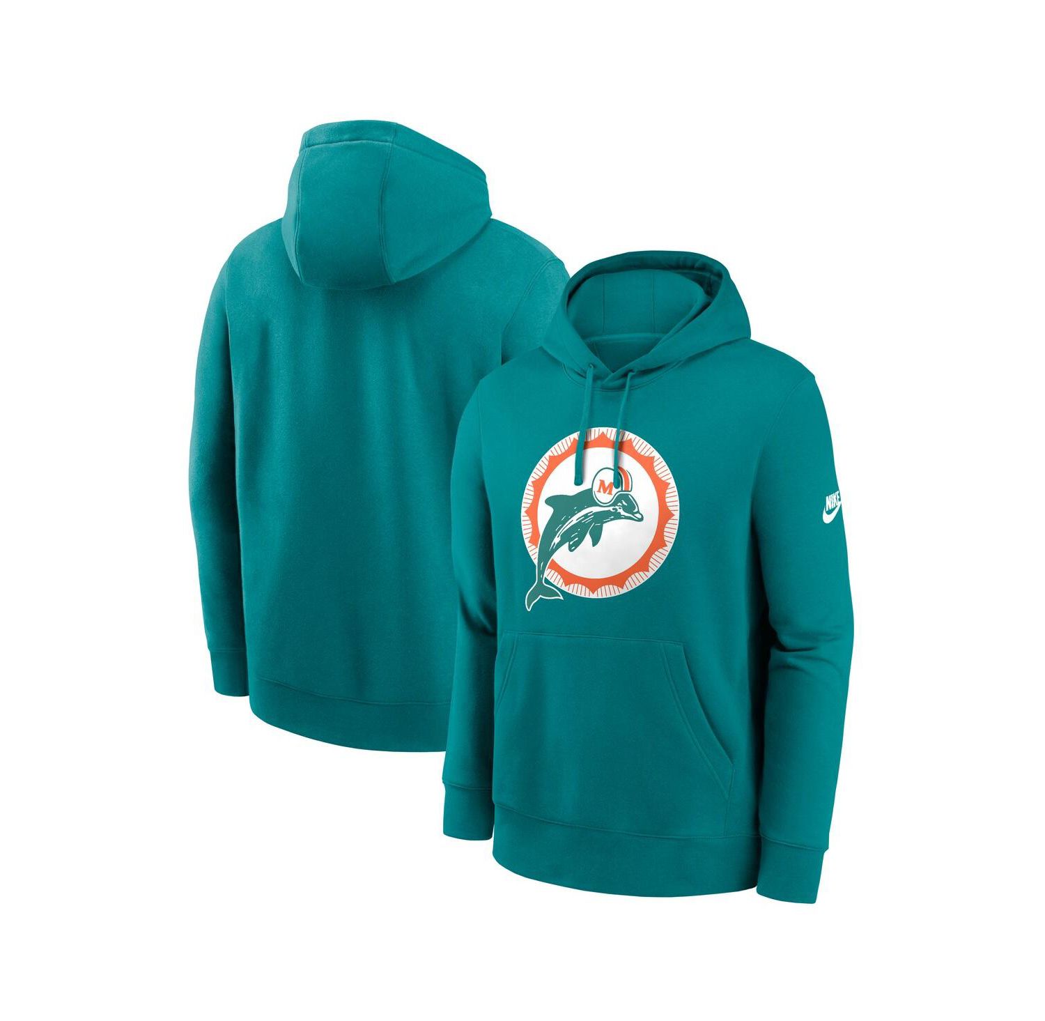 Men's Aqua Miami Dolphins Club Fleece Pullover Hoodie