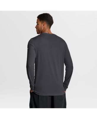 Men's Anthracite Minnesota Vikings Primetime Legend Icon Performance Long Sleeve T-Shirt