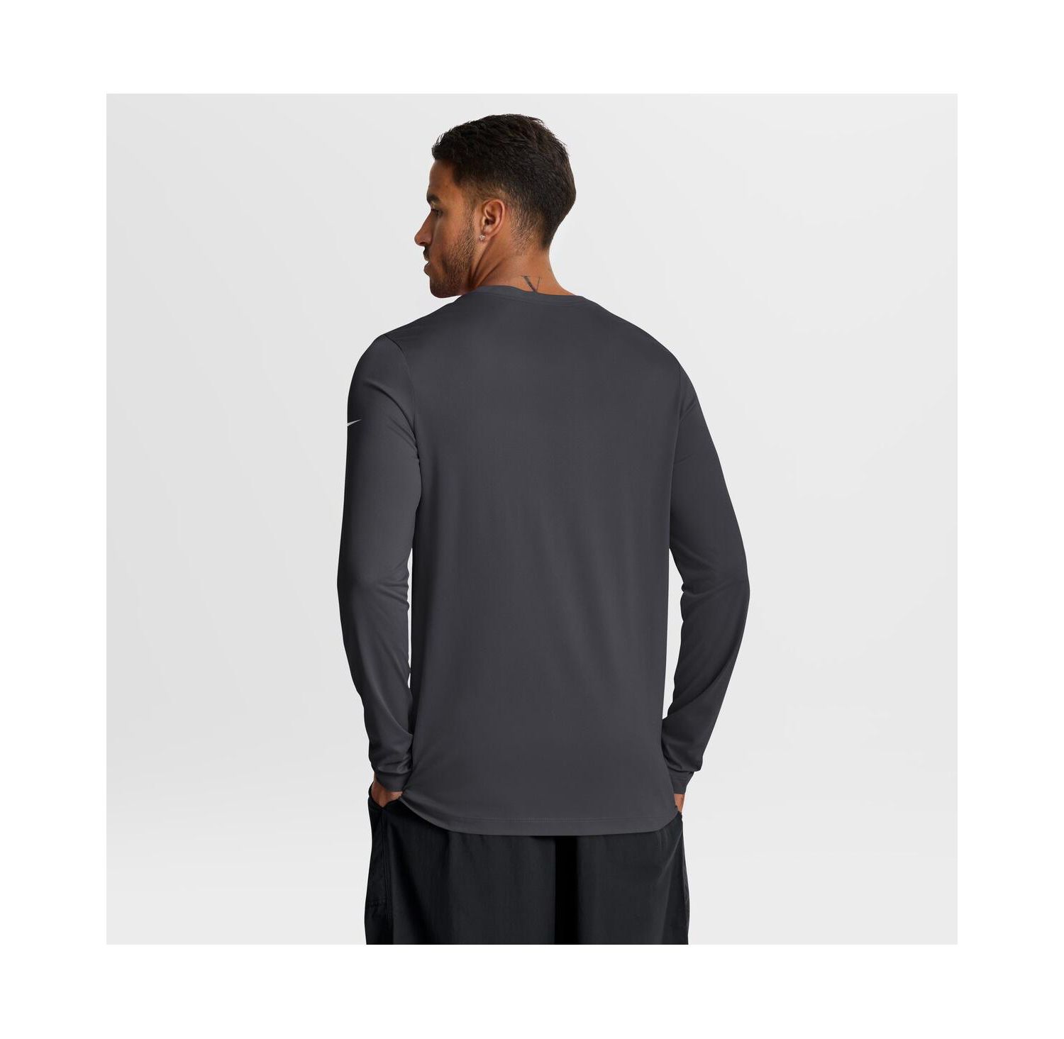 Men's Anthracite Minnesota Vikings Primetime Legend Icon Performance Long Sleeve T-Shirt