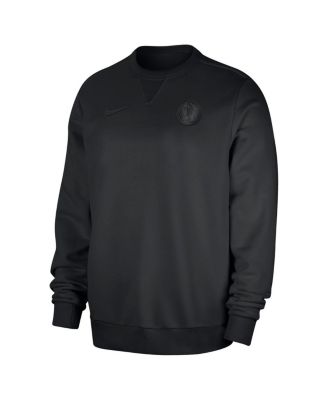 Men's Black Dallas Mavericks Authentic Standard Issue Travel Dri-FIT Pullover Sweatshirt