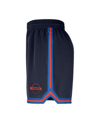 Men's Navy Oklahoma City Thunder Authentic Practice DNA Woven Performance Shorts