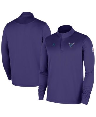 Nike - Men's Purple Charlotte Hornets 2025/26 Authentic Coaches Quarter-Zip Dri-Fit Sweatshirt