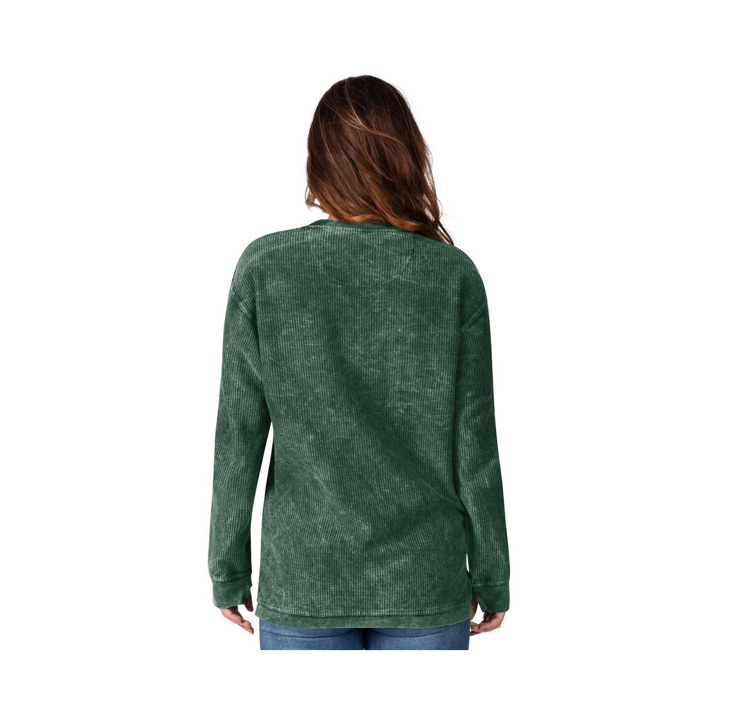 Women's Green New York Jets Comfy Cord Pullover Sweatshirt