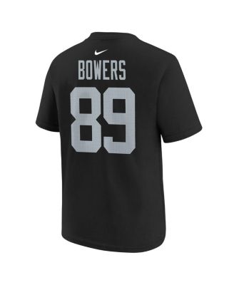 Big Boys and Girls Brock Bowers Black Las Vegas Raiders Player Name Number T-Shirt