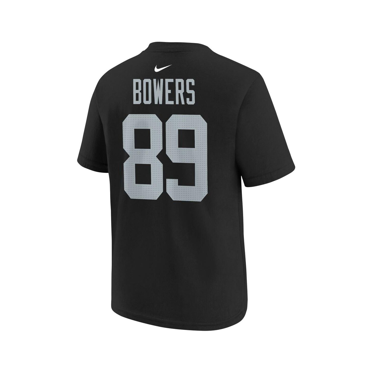 Детская футболка Nike Brock Bowers Black Las Vegas Raiders Player Name & Number — фото 3