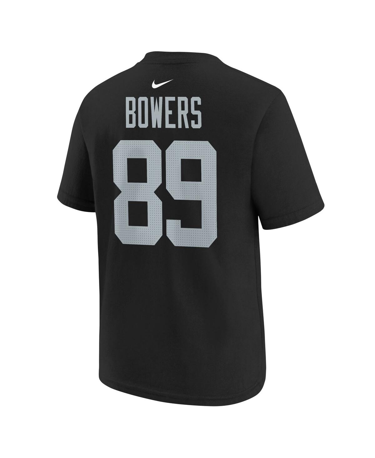 Nike Big Boys And Girls Brock Bowers Black Las Vegas Raiders Player Name Number T-shirt In Black