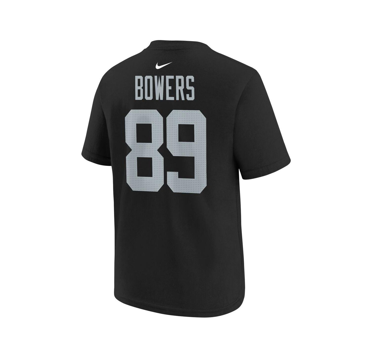 Big Boys and Girls Brock Bowers Black Las Vegas Raiders Player Name & Number T-Shirt