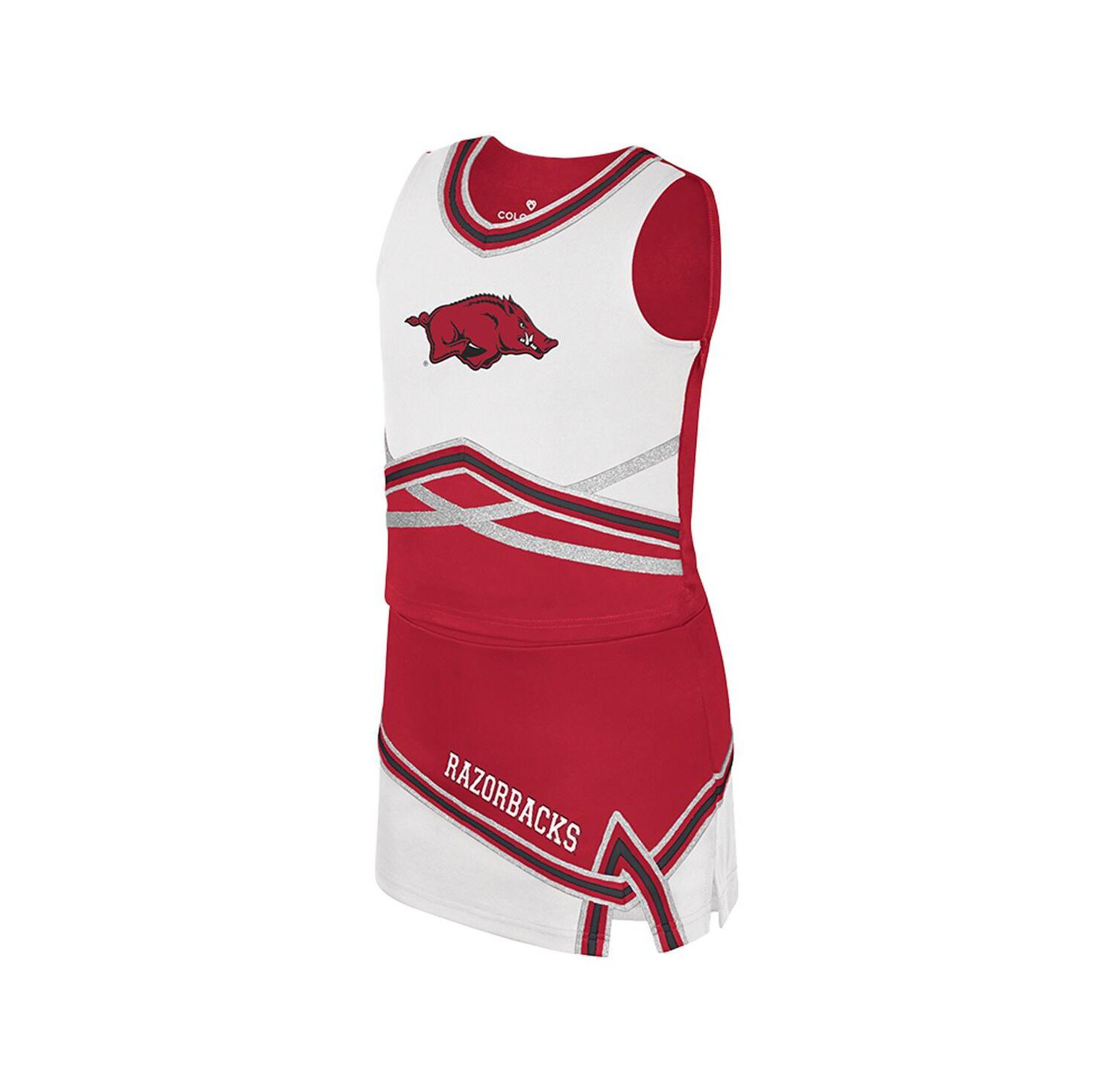 Big Girls 2-Piece Cardinal Arkansas Razorbacks Lollipop Park Cheer Set