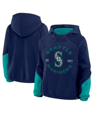 Fanatics - Women's Navy Seattle Mariners Oversized Time to Win Pullover Hoodie