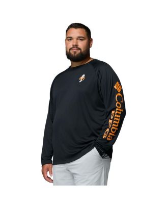 Men's Black Tennessee Volunteers Big Tall Terminal Tackle Long Sleeve Omni-Shade T-Shirt